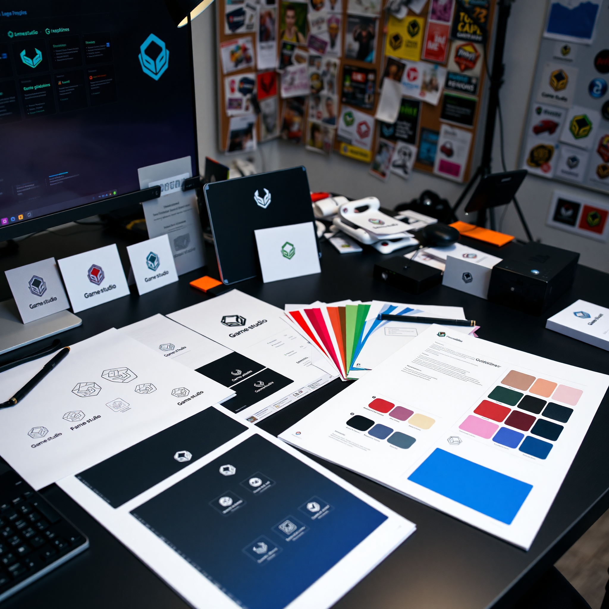 Logo y branding visual de estudio de videojuegos español